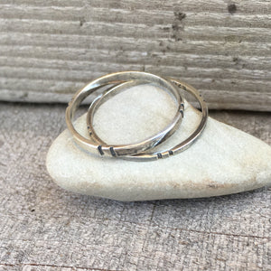 Four Directions Stacking Ring || Sterling Silver